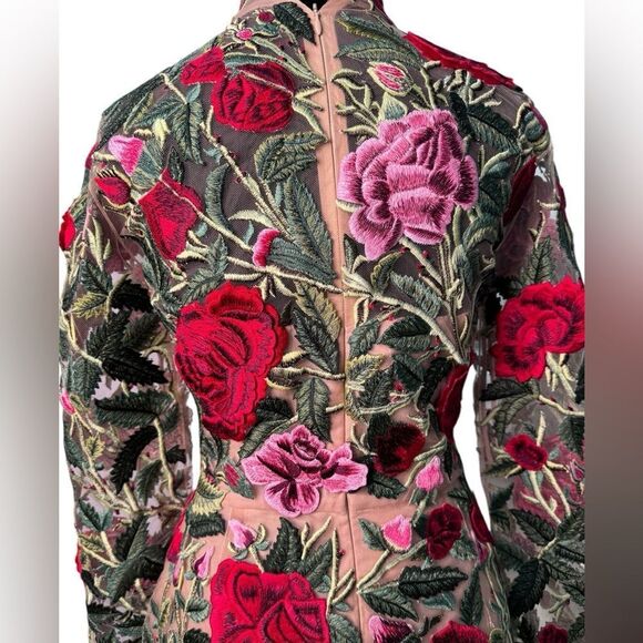 NWT Oscar de la Renta Embroidered Cocktail Dress (4) - Picture 7 of 12